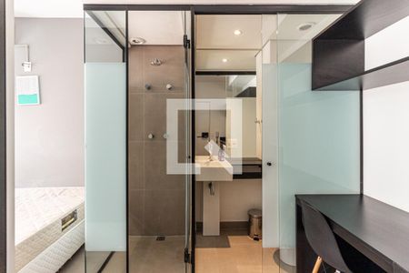Banheiro de kitnet/studio à venda com 1 quarto, 27m² em Campos Elíseos, São Paulo