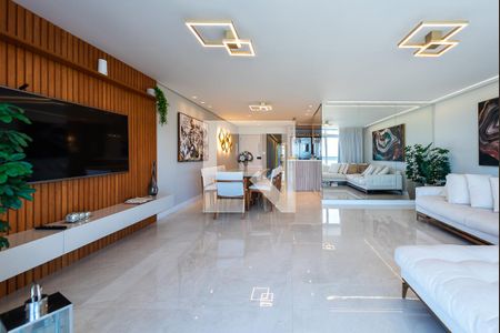 Sala de apartamento para alugar com 3 quartos, 127m² em Gonzaga, Santos
