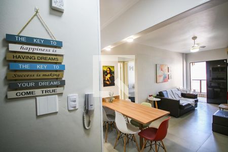 Sala de apartamento para alugar com 1 quarto, 53m² em Canto do Forte, Praia Grande