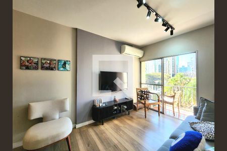 Sala de apartamento à venda com 1 quarto, 55m² em Vila Olímpia, São Paulo