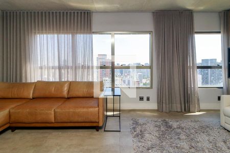 Sala de apartamento para alugar com 1 quarto, 74m² em Santo Amaro, São Paulo