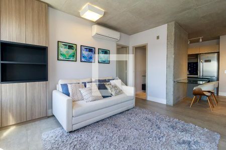 Sala de apartamento para alugar com 1 quarto, 74m² em Santo Amaro, São Paulo