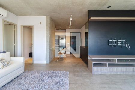 Sala de apartamento para alugar com 1 quarto, 74m² em Santo Amaro, São Paulo