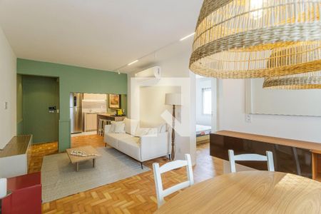 Sala de apartamento à venda com 2 quartos, 70m² em Indianópolis, São Paulo