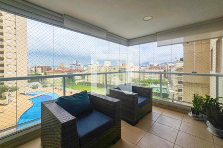 Varanda da Sala de apartamento para alugar com 2 quartos, 67m² em Parque Enseada, Guarujá