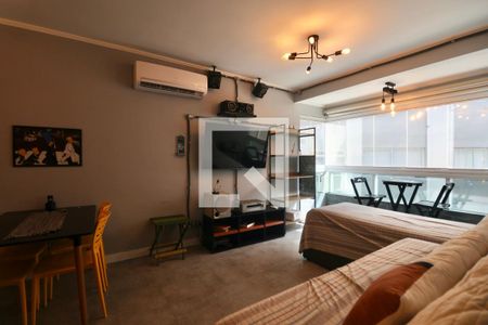 Sala de apartamento para alugar com 1 quarto, 54m² em Jardim Las Palmas, Guarujá