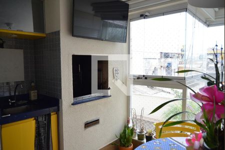 Varanda gourmet de apartamento à venda com 3 quartos, 88m² em Campestre, Santo André