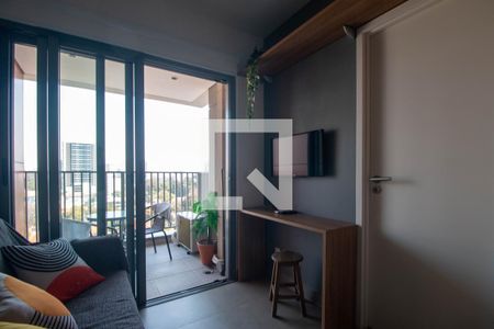 Sala/Cozinha de apartamento à venda com 1 quarto, 27m² em Chácara Santo Antônio (zona Sul), São Paulo