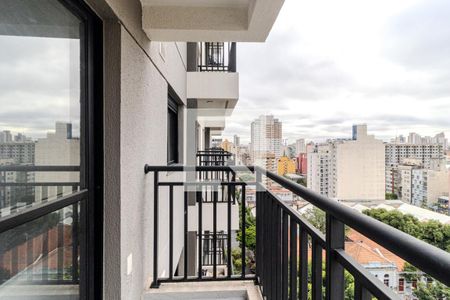 Varanda da Sala/Cozinha de apartamento à venda com 1 quarto, 29m² em Campos Elíseos, São Paulo