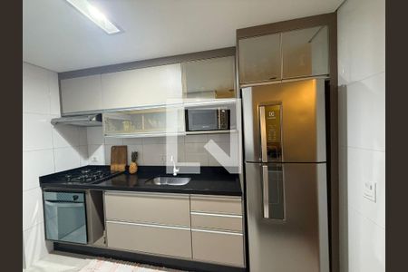 Cozinha de apartamento à venda com 2 quartos, 66m² em Parque Sao Vicente, Santo André
