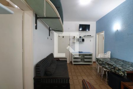Sala de apartamento para alugar com 1 quarto, 45m² em Centro, Guarujá