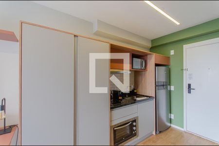 Cozinha de kitnet/studio para alugar com 1 quarto, 25m² em Vila Mariana, São Paulo