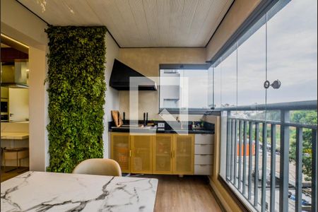 Varanda da Sala de apartamento à venda com 3 quartos, 128m² em Vila Gilda, Santo André