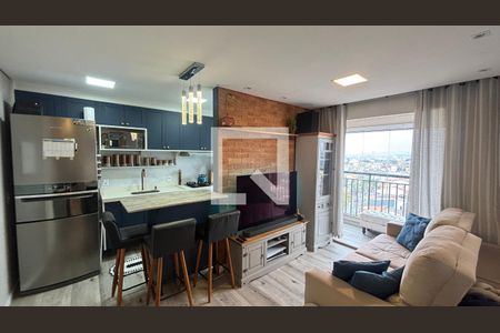 Sala de apartamento à venda com 2 quartos, 54m² em Vila Eldizia, Santo André