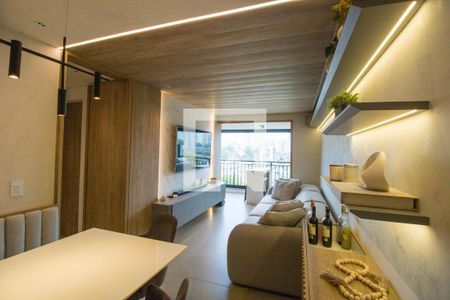 Sala/Cozinha de apartamento à venda com 2 quartos, 64m² em Vila Cordeiro, São Paulo