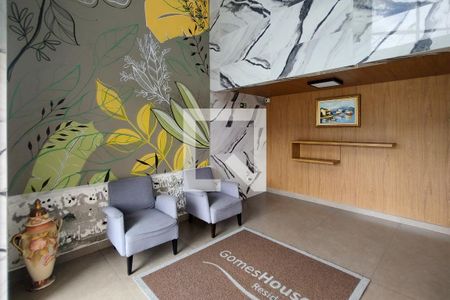 Hall de entrada de apartamento para alugar com 1 quarto, 52m² em Nova Mirim, Praia Grande
