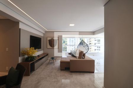 Sala de apartamento para alugar com 3 quartos, 142m² em Barra Funda, Guarujá