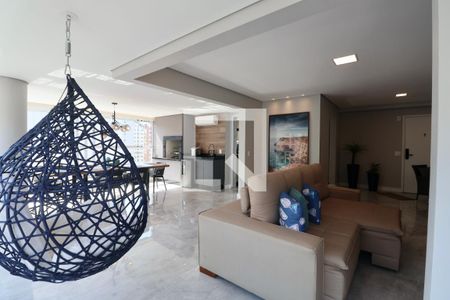 Sala de apartamento para alugar com 3 quartos, 142m² em Barra Funda, Guarujá