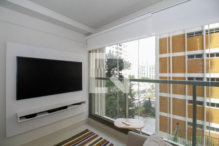 Varanda de kitnet/studio para alugar com 1 quarto, 28m² em Jardim Paulista, São Paulo