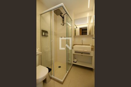 Banheiro de kitnet/studio para alugar com 1 quarto, 28m² em Jardim Paulista, São Paulo