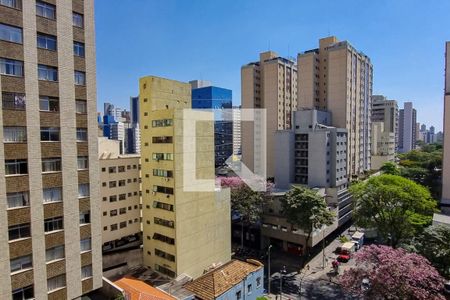 Vista Sala de apartamento à venda com 2 quartos, 65m² em Lourdes, Belo Horizonte