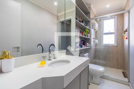 Banheiro Social de apartamento à venda com 2 quartos, 76m² em Alphaville Empresarial, Barueri