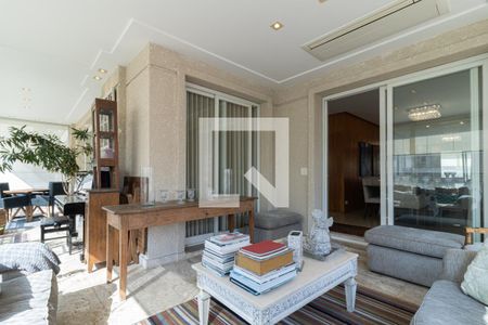 Varanda da Sala de apartamento à venda com 4 quartos, 370m² em Itaim Bibi, São Paulo