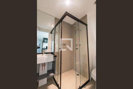 Banheiro de kitnet/studio para alugar com 0 quarto, 22m² em Paraíso, São Paulo