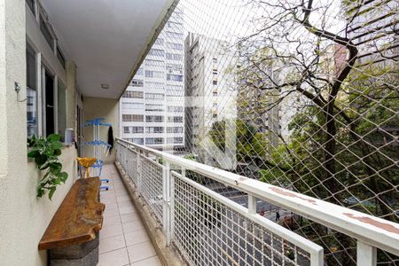 Varanda da Sala de apartamento à venda com 3 quartos, 124m² em Paraíso, São Paulo