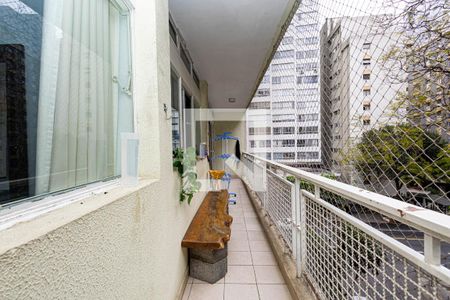 Varanda da Sala de apartamento à venda com 3 quartos, 124m² em Paraíso, São Paulo