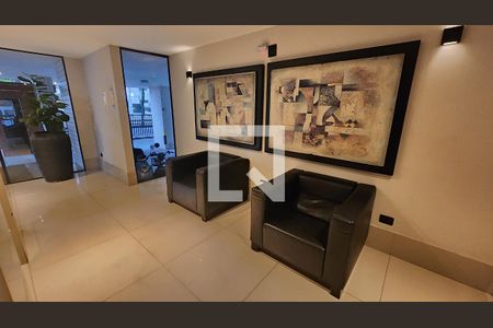 Hall de entrada de apartamento para alugar com 3 quartos, 160m² em Vila Belmiro, Santos