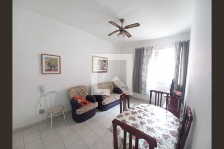 Sala de apartamento para alugar com 1 quarto, 50m² em Itararé, São Vicente