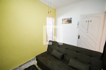 Sala de apartamento para alugar com 1 quarto, 52m² em Vila Tupi, Praia Grande