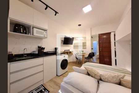Sala/Quarto/Cozinha de apartamento à venda com 1 quarto, 17m² em Glória, Rio de Janeiro