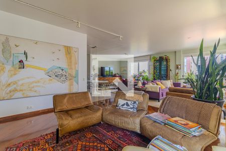 Sala de Estar de apartamento à venda com 4 quartos, 246m² em Pinheiros, São Paulo