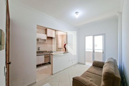 Sala de apartamento para alugar com 1 quarto, 42m² em Caiçara, Praia Grande