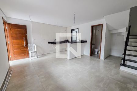 Sala/Cozinha de casa à venda com 3 quartos, 105m² em Parque Erasmo Assunção, Santo André