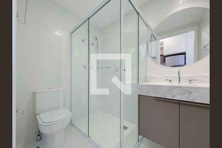 Banheiro de kitnet/studio para alugar com 1 quarto, 23m² em Vila Mariana, São Paulo