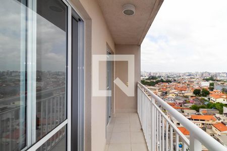 Sacada da Sala/Cozinha de apartamento à venda com 1 quarto, 27m² em Vila Alpina, São Paulo