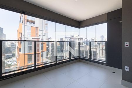Varanda da Sala de apartamento à venda com 1 quarto, 44m² em Itaim Bibi, São Paulo