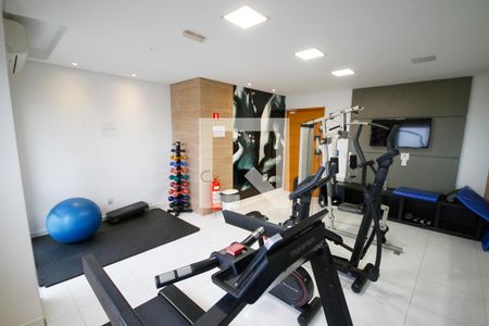 Área comum - Academia de apartamento para alugar com 1 quarto, 55m² em Guilhermina, Praia Grande
