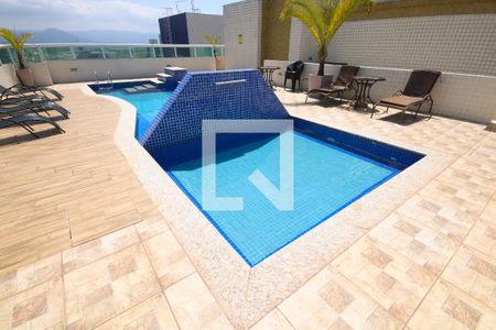 Área comum - Piscina de apartamento para alugar com 1 quarto, 55m² em Guilhermina, Praia Grande