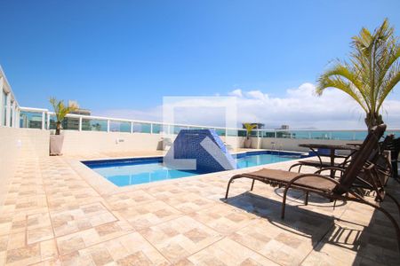 Área comum - Piscina de apartamento para alugar com 1 quarto, 55m² em Guilhermina, Praia Grande