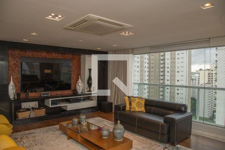 Sala de TV de apartamento à venda com 4 quartos, 385m² em Campo Belo, São Paulo