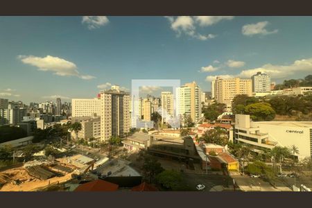Sala vista  de apartamento à venda com 1 quarto, 52m² em Coracao de Jesus, Belo Horizonte