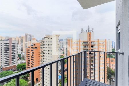 Varanda da Sala de apartamento para alugar com 1 quarto, 28m² em Campo Belo, São Paulo