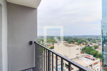 Varanda da Sala de apartamento para alugar com 1 quarto, 28m² em Campo Belo, São Paulo