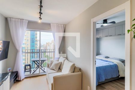 Sala de apartamento para alugar com 1 quarto, 28m² em Campo Belo, São Paulo