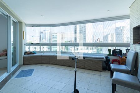 Varanda da Sala de apartamento à venda com 3 quartos, 158m² em Indianópolis, São Paulo
