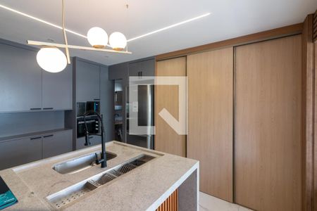 Sala/Cozinha de apartamento à venda com 1 quarto, 34m² em Indianópolis, São Paulo
